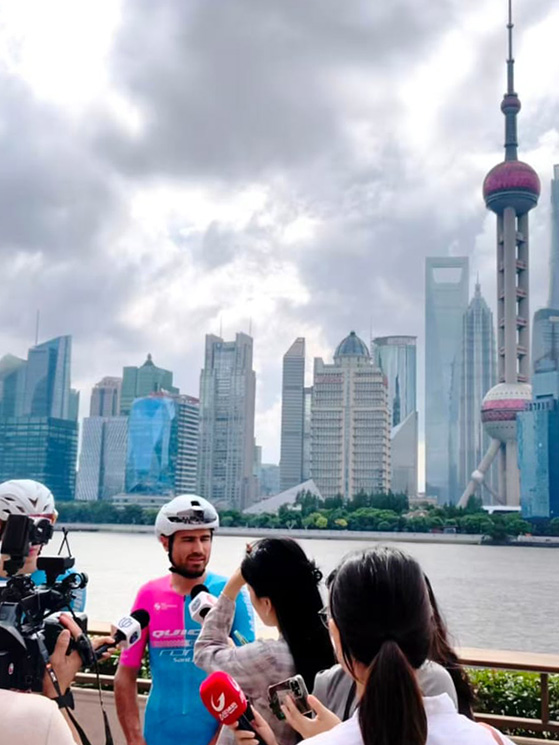 A Shanghai Lucca era stato molto cercato dai giornalisti locali, come espressione del ciclismo europeo