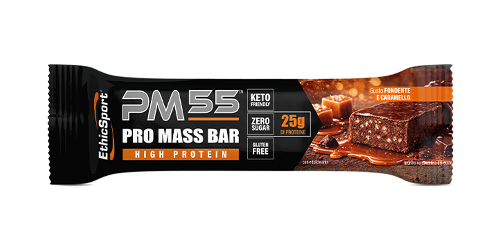 Barretta PM55 Pro Mass Bar gusto fondente e caramello