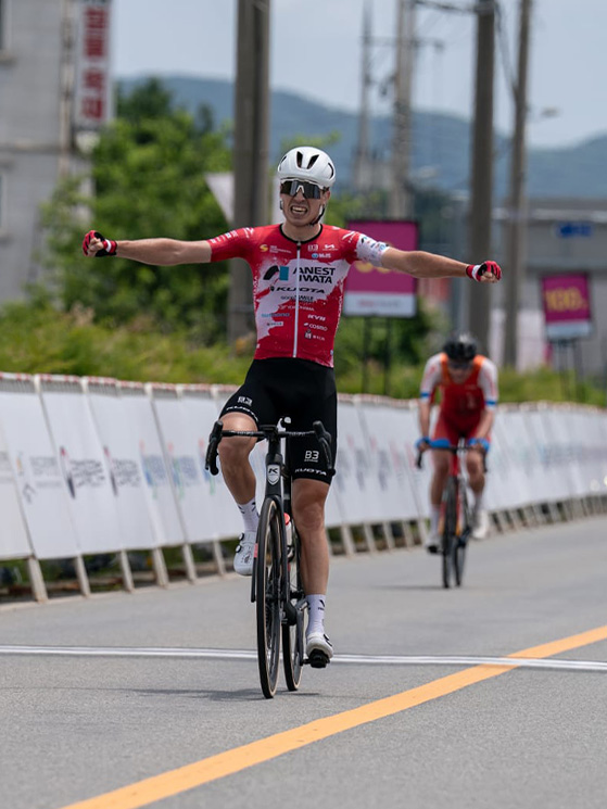 Il successo di tappa al Tour de Gyeongnam, in Sud Corea, primo squillo della stagione (foto team)