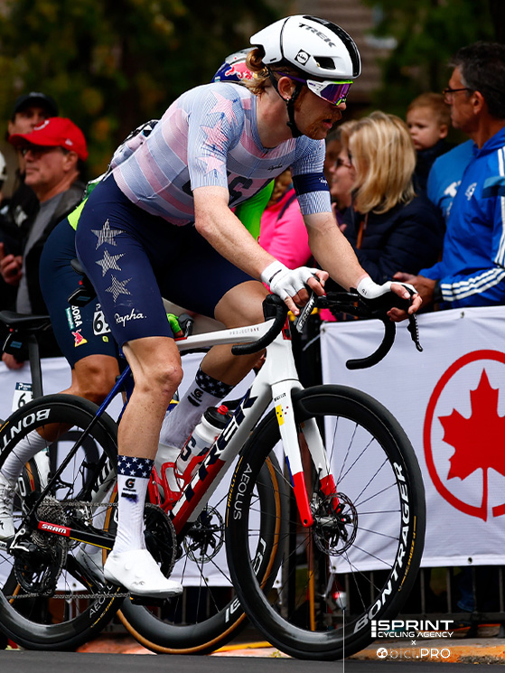 Quinn Simmons, rimasto ai piedi del podio a Montreal ma autore dell'azione decisiva