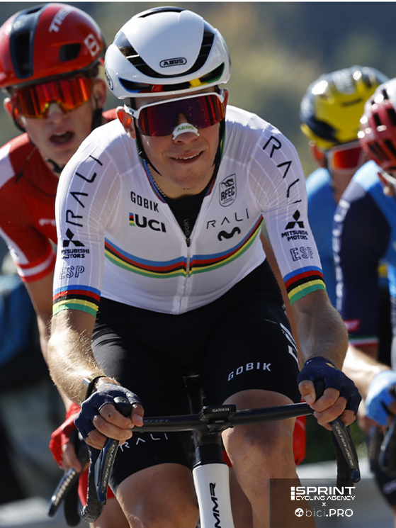 Benjamin Noval, iridato degli juniores (qui in azione agli europei) è uno dei nuovi acquisti della Netcompany e salità subito nel WorldTour