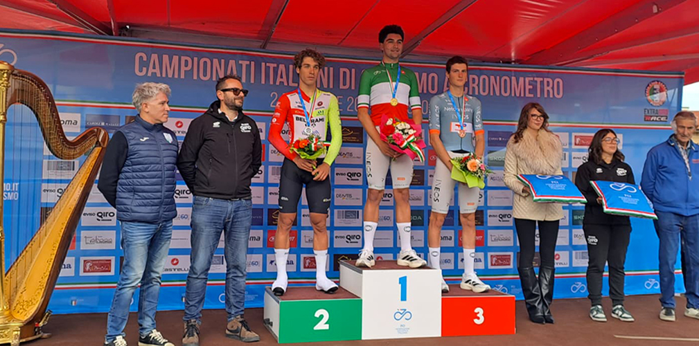 Dopo la Chrono des Nations, finalmente per Milesi è arrivato il tricolore, che segue quello di Ganna fra i pro' (foto Samuele Bernardi)