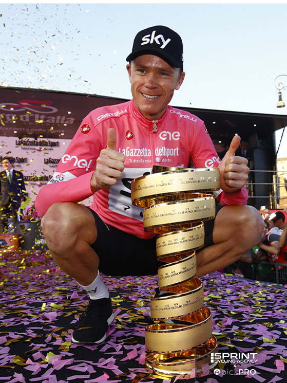 Castelli a guida Cremonese ha realizzato la maglia rosa negli ultimi 9 anni, a partire dal Giro vinto da Froome nel 2018