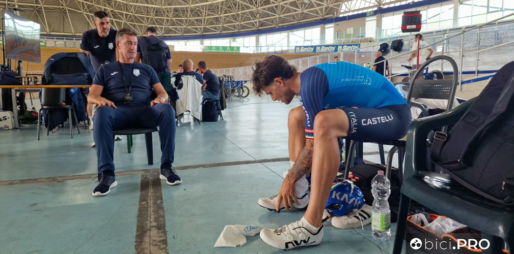 Montichiari 2026 nazionale pista, Filippo Ganna e Dino Salvoldi, cittì pista uomini