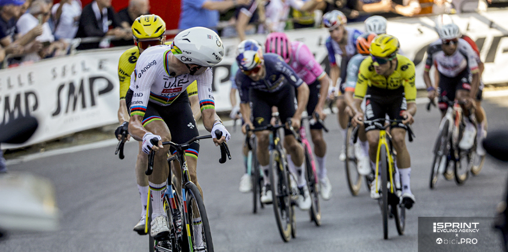 Giro dell'Emilia, l'esordio in maglia iridata di Brandon McNulty, UAE Team Emirates