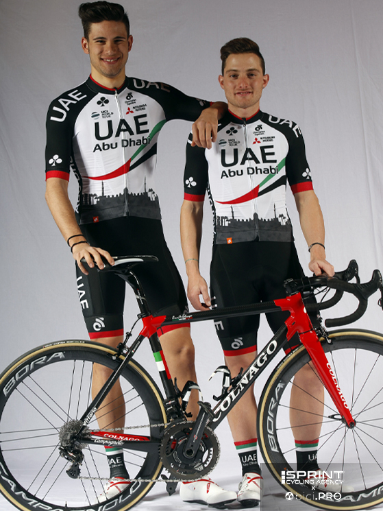 Filippo Ganna, Simone Consonni, 2017, neo professionisti alla UAE