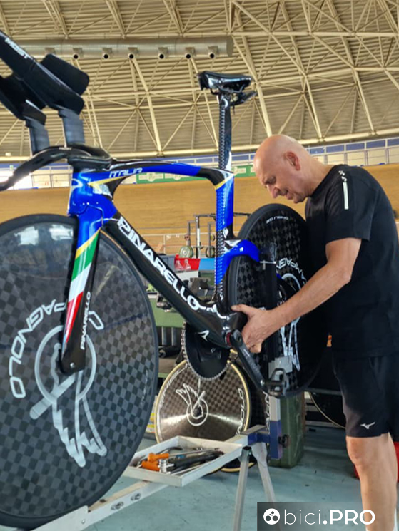 Italia, nazionale, Montichiari, meccanico, bicicletta Jonathan Milan