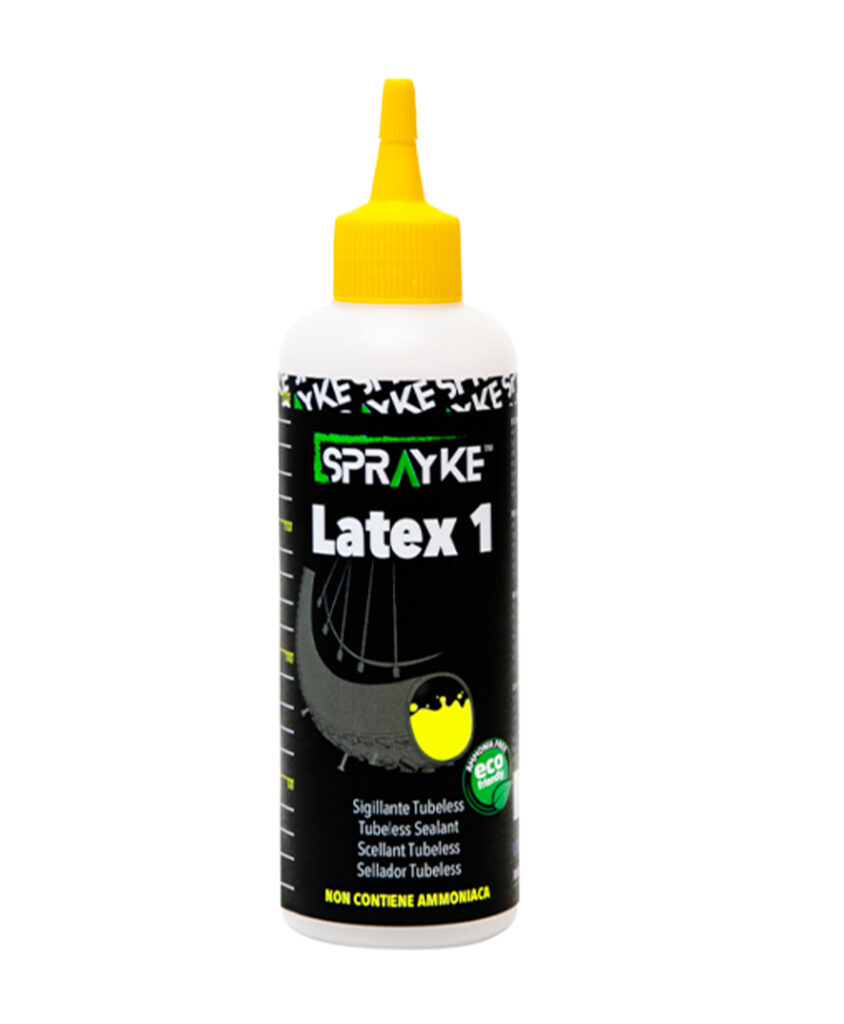 Latex 1 è il liquido di Sprayke per tubeless, tubelesse ready e tubolari