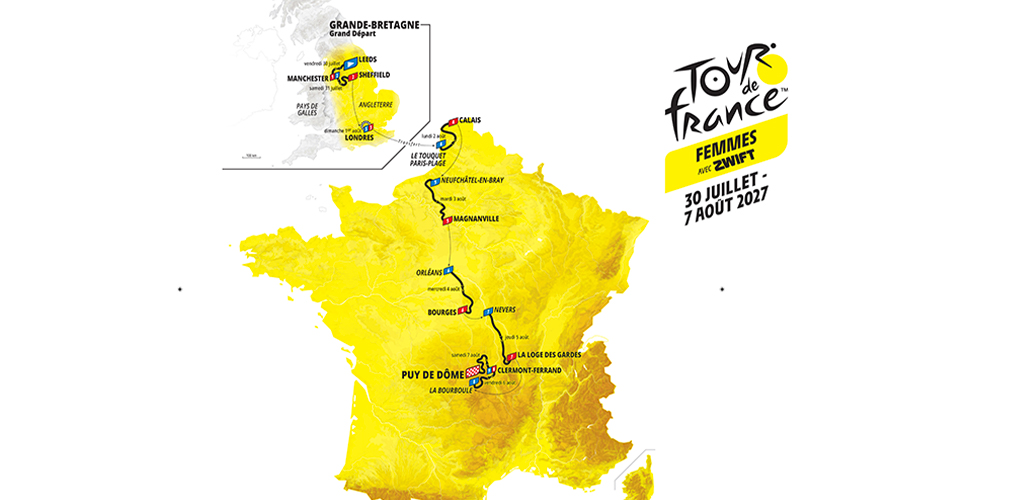 Anche il Tour Femmes parte dalla Gran Bretagna: si corre dal 30 luglio al 7 agosto 2027